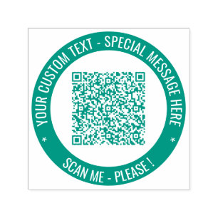 Tampon Auto-encreur Votre QR Code Scan Info (Infos d'analyse de code Q