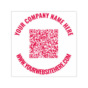 Tampon Auto-encreur Votre QR Code Scan Info (Infos d'analyse de code Q