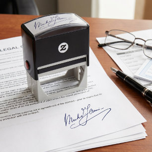 Tampon Auto-encreur Votre signature   Téléchargez votre nom manuscrit 
