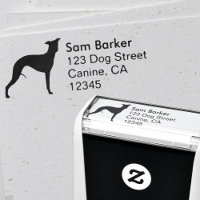 Whippet Silhouette Adresse de retour