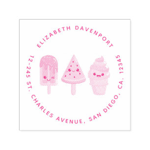 Tampon Auto-encreur Yummy Ice Cream Trio Summer Vibe Adresse