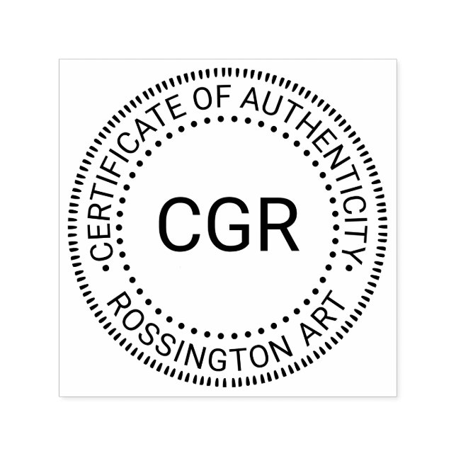 Tampon Auto-encreur Z 3 Initial, Nom "Certificat d'authenticité" (Design)