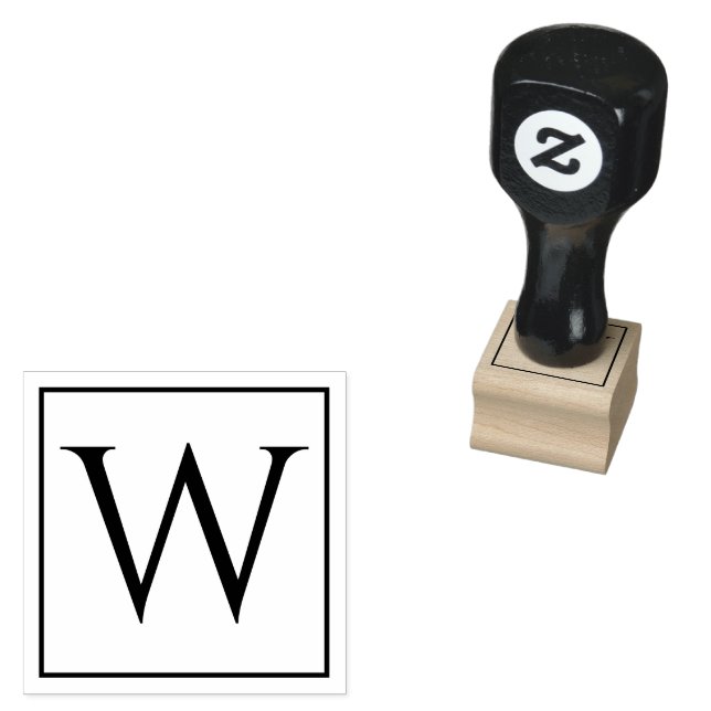 Tampon en bois unique représentant votre monogramm (Tamponné)