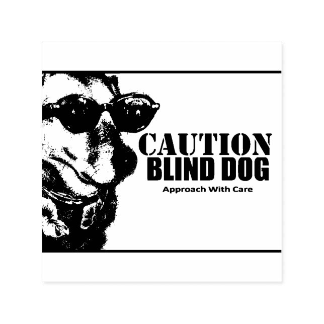 Tampon en caoutchouc auto-encreur pour chien aveug (Design)