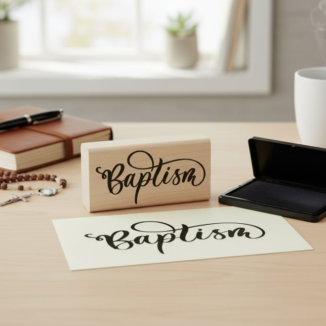 Tampon en caoutchouc de baptême (Baptism Rubber Stamp)