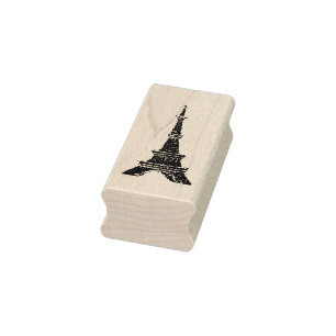 Tampon en caoutchouc de pointillism de Tour Eiffel