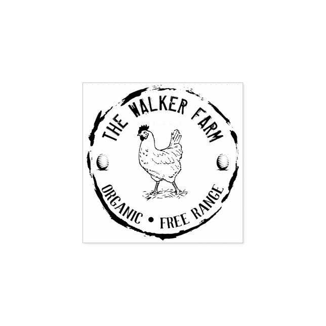 Tampon en caoutchouc d'oeuf vintage (Impression)