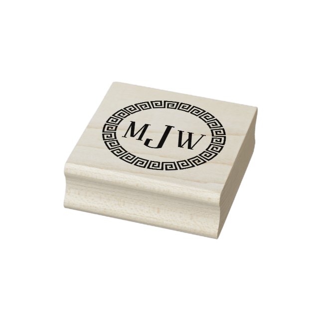 Tampon en caoutchouc monogramme initiale S 3 clé g (Tampon)
