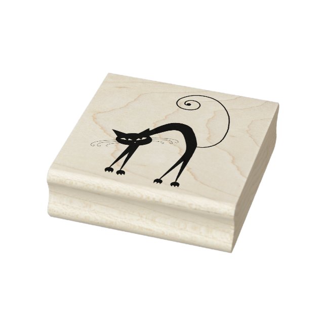 Tampon en caoutchouc personnalisé Scrappy Cat Blac (Tampon)