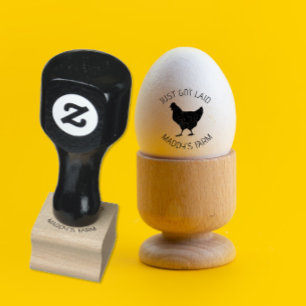 Tampon en caoutchouc pour œuf de ferme Poule drôle