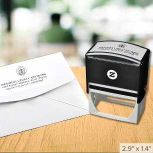 Tampon encreur auto-encreur avec logo et adresse d