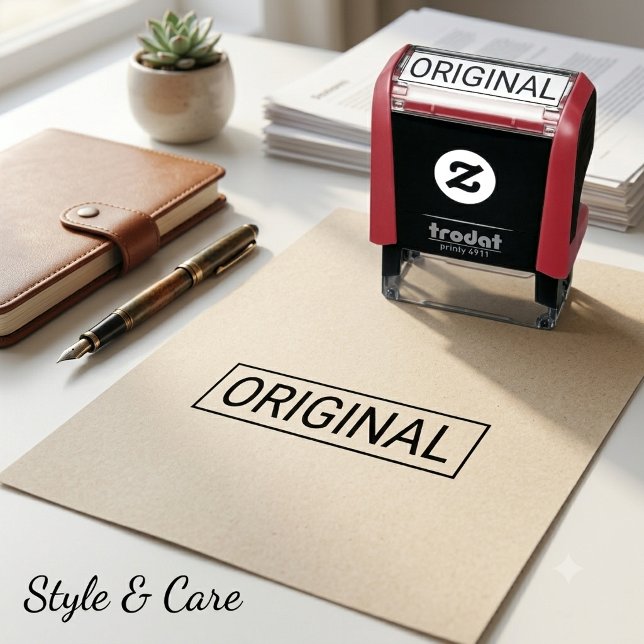 Tampon encreur personnalisé original pour le burea (Custom Original Text Self Inking Stamp for Office)