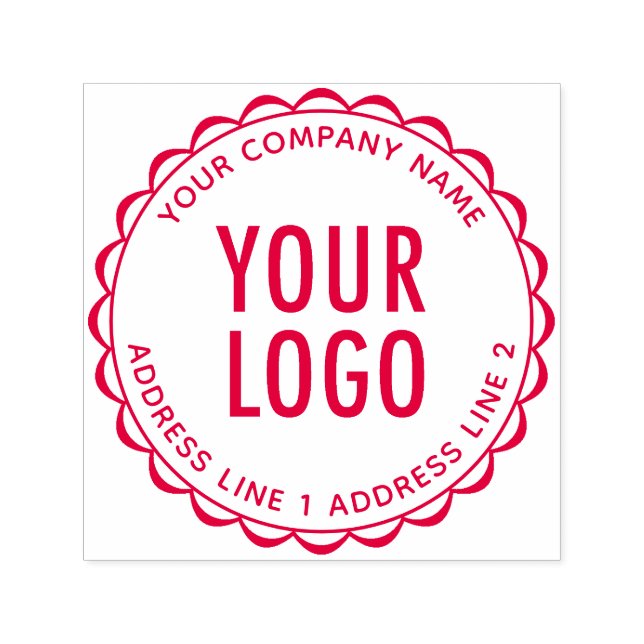 Tampon encreur rond avec logo pour adresse de reto (Design)