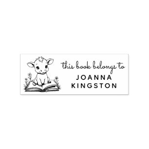 Tampon Ex Libris de l'histoire du bébé vache