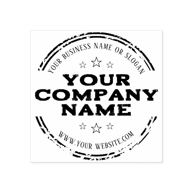 TAMPON ROND RUSTIQUE ÉLÉGANT | Logo d'entreprise p (Impression)