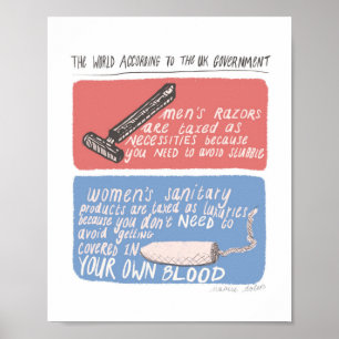 Tampon-Steuer Poster