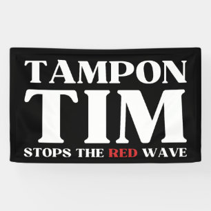 Tampon Tim wird die Red Wave-Tim Walz 2024 stoppen Banner