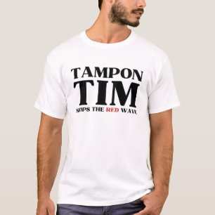 Tampon Tim wird die Red Wave-Tim Walz 2024 stoppen T-Shirt