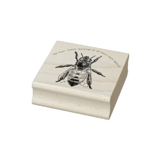 Tampons Encreurs 3 tailles timbre caoutchouc avec image rétro Bee