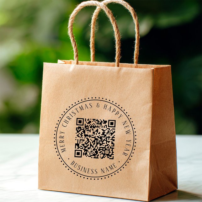 Tampons Encreurs 4X5 Business QR Code Christmas Holiday (Créateur téléchargé)