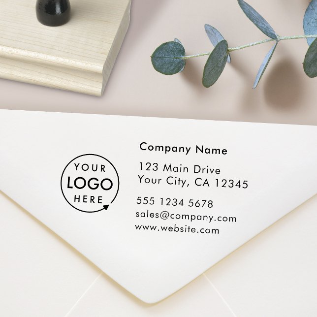 Tampons Encreurs Address | Logo professionnel moderne (Business logo return address stamp by Guava, perfect for small business branding and packaging)