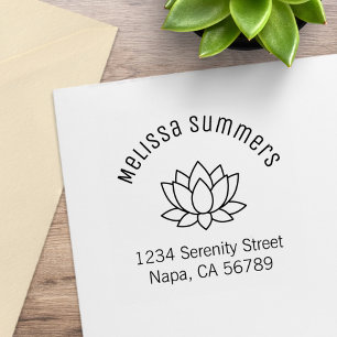 Tampons Encreurs Adresse Arrière Lotus Flower