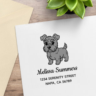 Tampons Encreurs Adresse de chien Terrier Écossais mignon