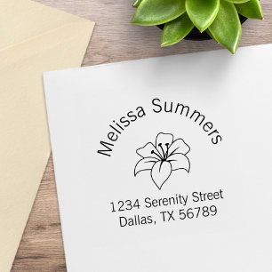 Tampons Encreurs Adresse de l'arche de fleurs lys exotiques