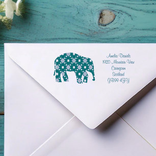 Tampons Encreurs Adresse de l'éléphant de fleur