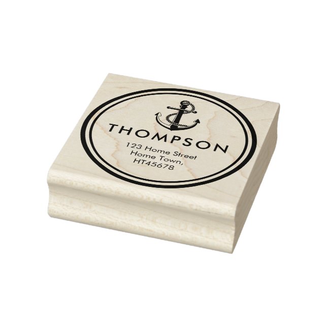 Tampons Encreurs Adresse de retour d'Ancres nautiques (Tampon)
