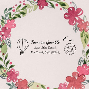 Tampons Encreurs Adresse de retour de ballon mignon pour enfants