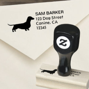 Tampons Encreurs Adresse de retour de chien de saucisse de
