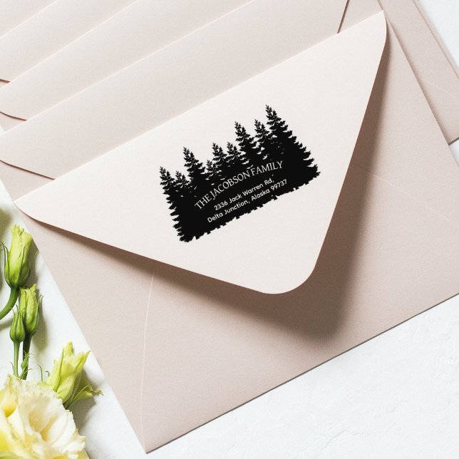 Tampons Encreurs Adresse de retour de la famille de forêts (Créateur téléchargé)