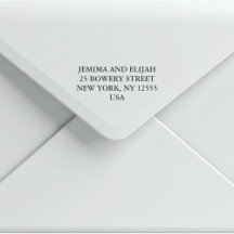 Adresse de Retour de Mariage Classique Moderne