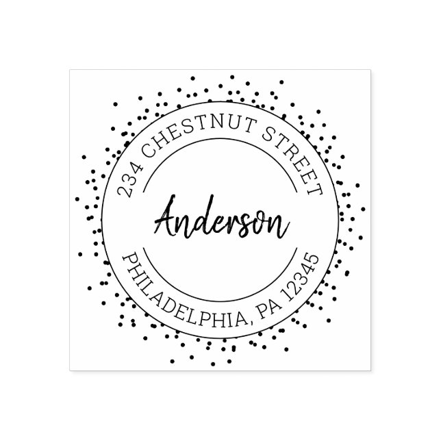 Tampons Encreurs Adresse de retour de point moderne (Impression)
