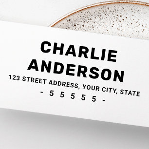 Tampons Encreurs Adresse de retour de typographie audacieuse modern