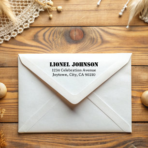 Tampons Encreurs Adresse de retour du gabarit de typographie minima