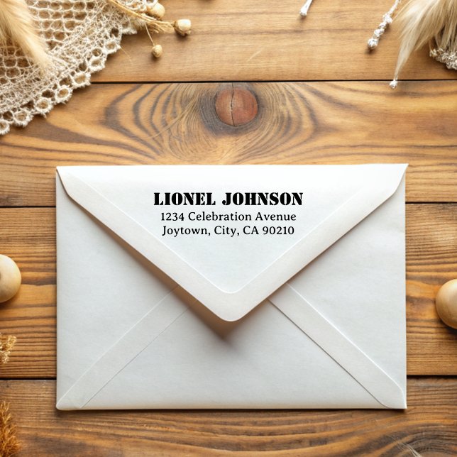 Tampons Encreurs Adresse de retour du gabarit de typographie minima (Créateur téléchargé)