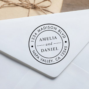 Tampons Encreurs Adresse de retour du logo d'arrondi simple