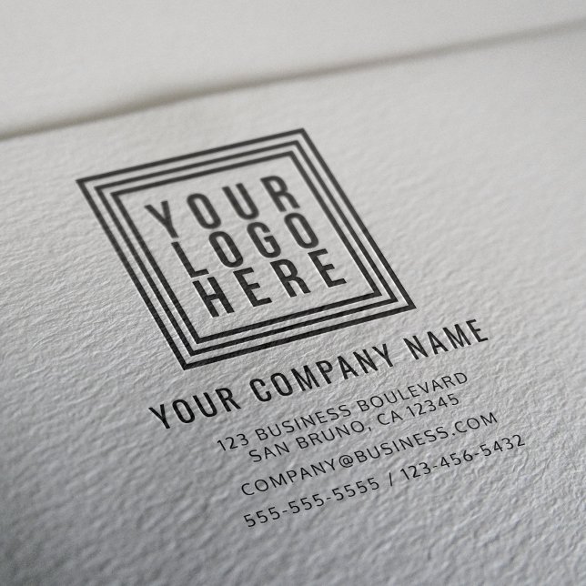 Tampons Encreurs Adresse de retour du logo simple d'entreprise ou d (Créateur téléchargé)