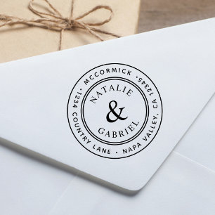 Tampons Encreurs Adresse de retour du Mariage Ampersand