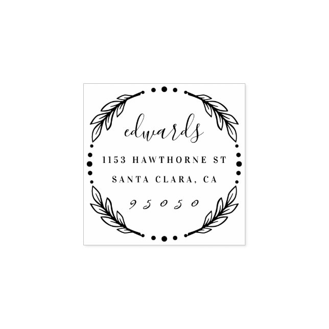 Tampons Encreurs Adresse de retour du script de courroie moderne pe (Impression)