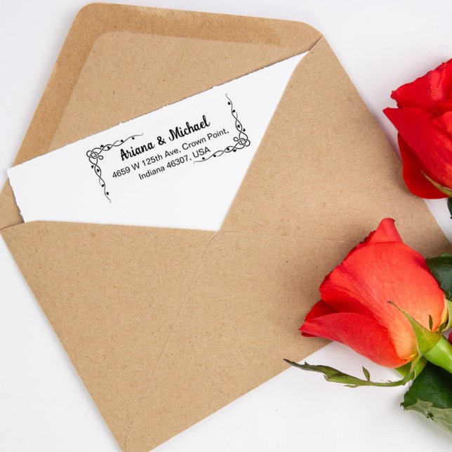 Tampons Encreurs Adresse de retour en couple, Mariage ou famille (Créateur téléchargé)