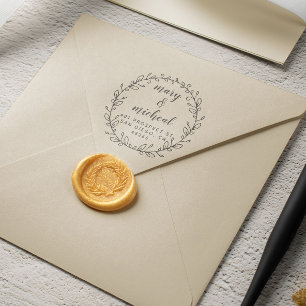 Tampons Encreurs Adresse de retour Mariage couple Élégant minimalis