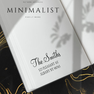 Tampons Encreurs Adresse de retour Modern Minimaliste Simple Family