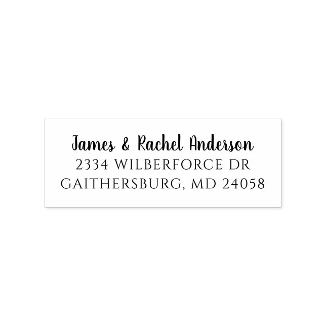 Tampons Encreurs Adresse de retour personnalisée en couple moderne (Impression)