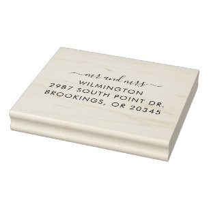 Tampons Encreurs Adresse de retour personnelle M. et Mme Script