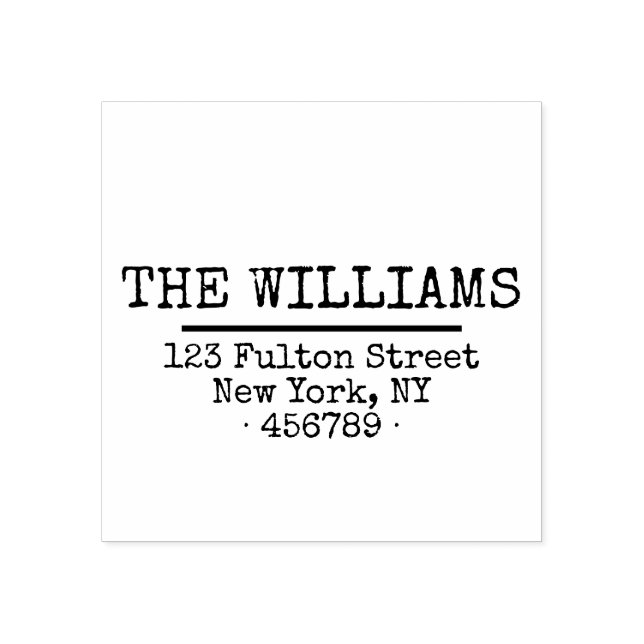 Tampons Encreurs Adresse de retour rustique simple (Impression)