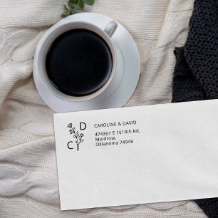 Tampons Encreurs Adresse de retour simple Monogramme