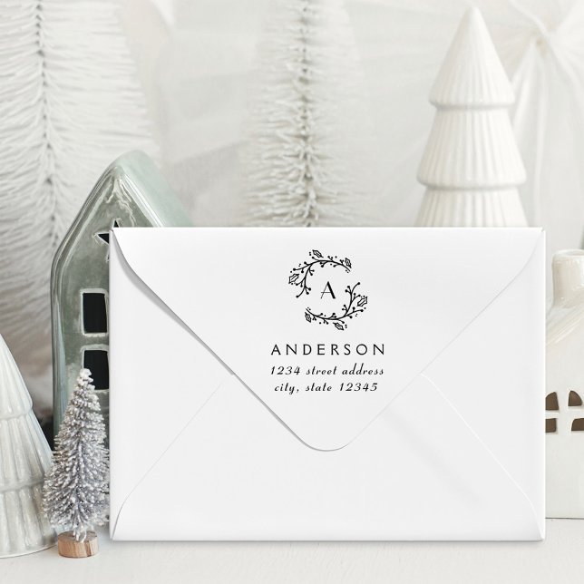 Tampons Encreurs Adresse du monogramme de la famille des couronnes  (Créateur téléchargé)